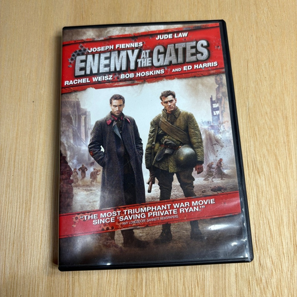 Enemy at the Gates DVD 2001 Widescreen Jude Law Ed Harris War Drama Movie